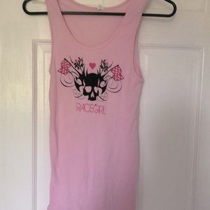 Racegirl pink tank top XL